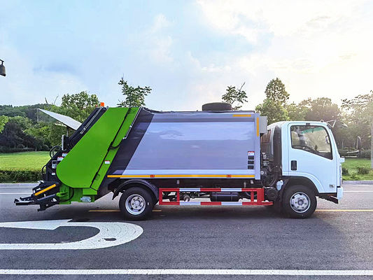 ISUZU Şasi 10m3 Kompaktör Çöp Kamyonu Çöp Kutusu Toplama Çöp Kamyonu 8 ton