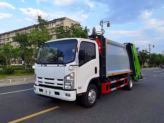 ISUZU Şasi 10m3 Kompaktör Çöp Kamyonu Çöp Kutusu Toplama Çöp Kamyonu 8 ton