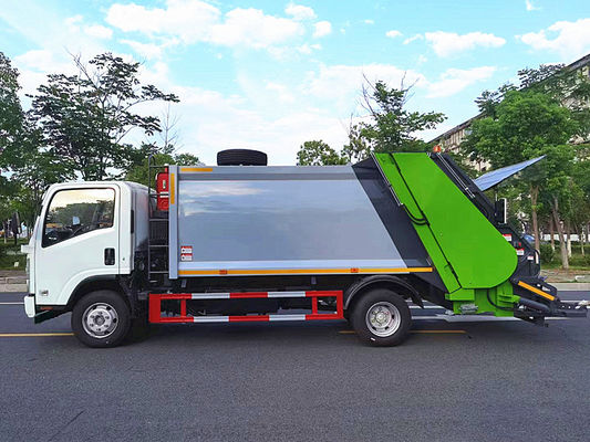 ISUZU Şasi 10m3 Kompaktör Çöp Kamyonu Çöp Kutusu Toplama Çöp Kamyonu 8 ton