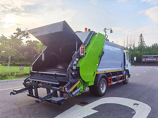 ISUZU Şasi 10m3 Kompaktör Çöp Kamyonu Çöp Kutusu Toplama Çöp Kamyonu 8 ton