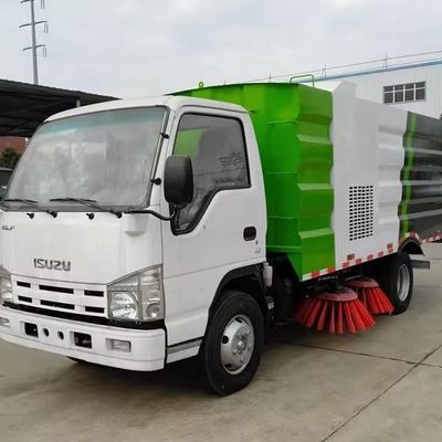 ISUZU Özel Amaçlı Kamyonlar 3cbm Yol Temizleme Kamyonu Mini Sokak Temizleme Makinesi