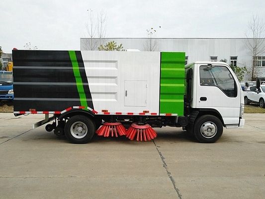ISUZU Özel Amaçlı Kamyonlar 3cbm Yol Temizleme Kamyonu Mini Sokak Temizleme Makinesi