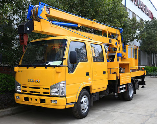 ISUZU Sinotruk Şasi Hava Çalışma Kamyonu 12 Katlanabilir Boom Hava Çalışma Aracı Fabrika Fiyatıyla