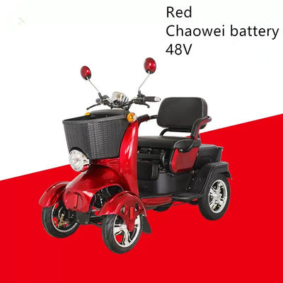 Ev halkı dört tekerlekli elektrikli araç küçük scooter yetişkinler ve yaşlılar için üç koltuklu ayarlanabilir elektrikli araç